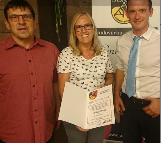 Ehrung durch den Präsidenten des Judoverbandes Rheinland